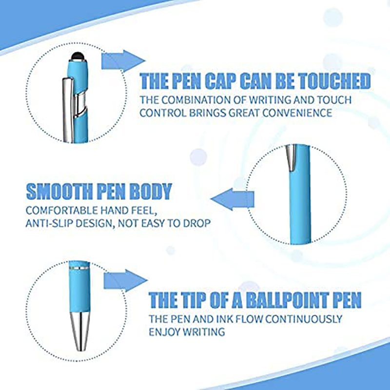 Universal 2 in 1 Ballpoint Pen w/Stylus Tip