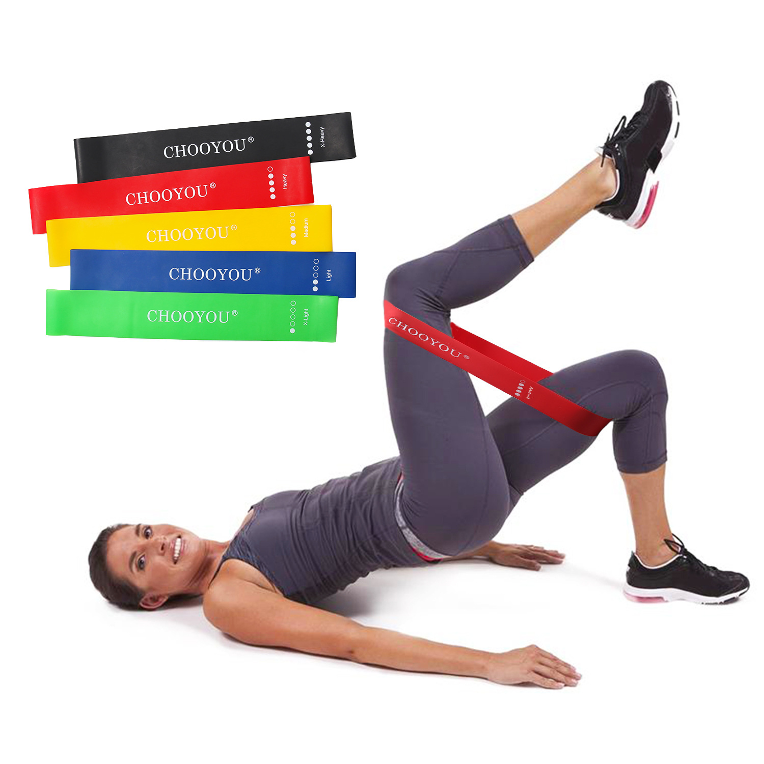 Custom 5pcs Set Rubber Loop Band Booty Bands