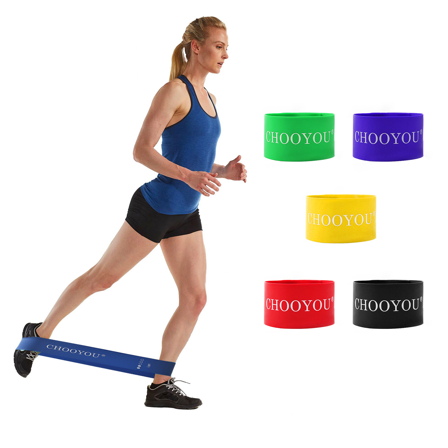 Custom 5pcs Set Rubber Loop Band Booty Bands
