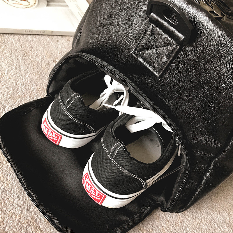 Leather Travel/Duffel Gym Bag With Shoe Pouch Leather Travel/Duffel Gym Bag With Shoe Pouch
