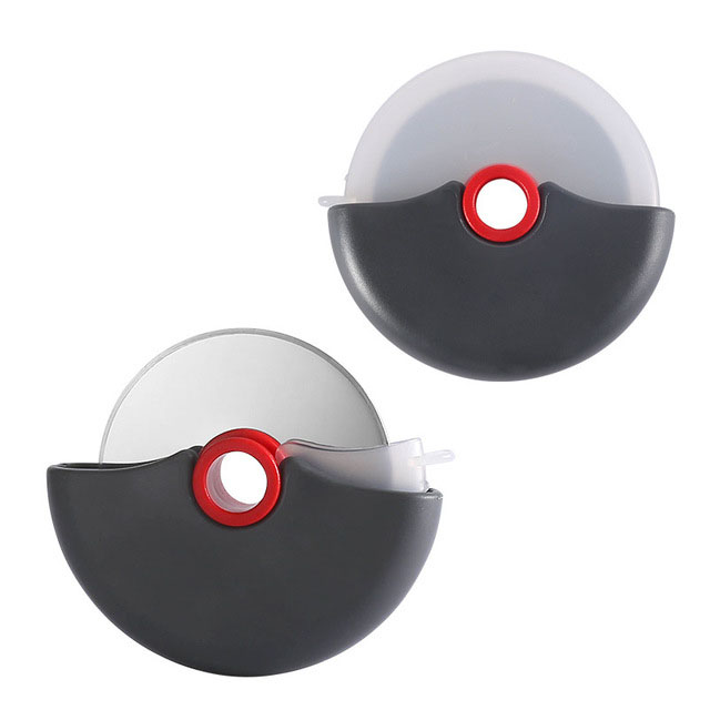 Pizza Cutter with Wheel Slicer and Plastic Protective Guard