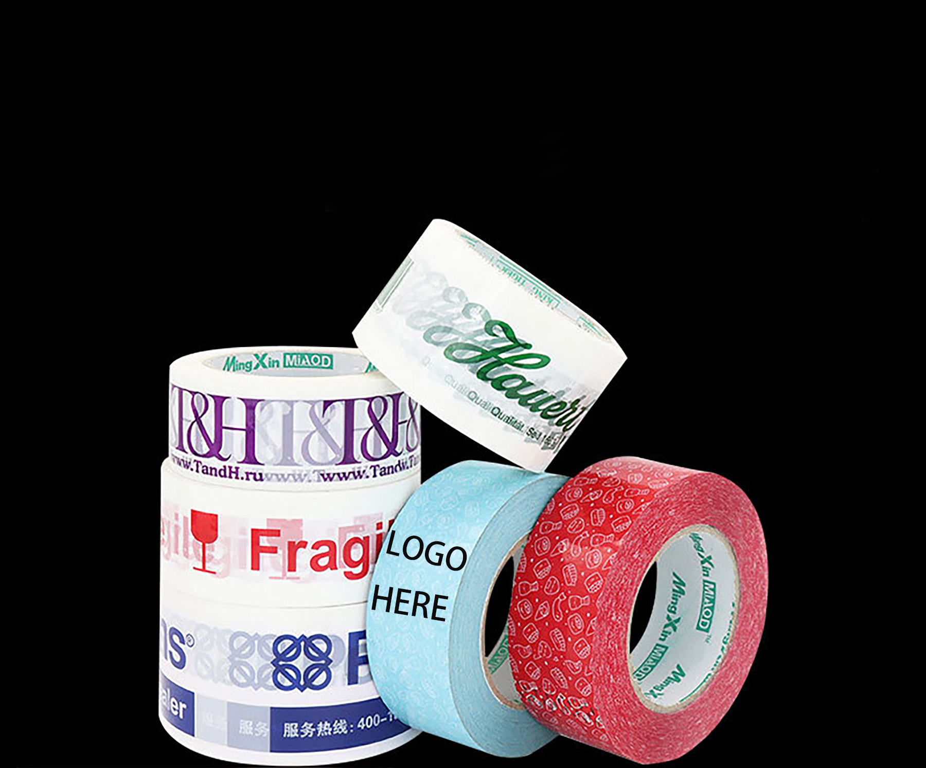 Custom Colorful Poly Packing Tape 2"X110 Yard