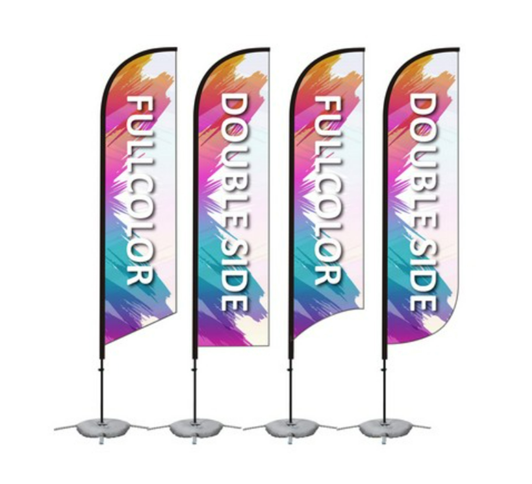 11'Feather Flag Kit- Double Sided w/ X Base And Water Bag