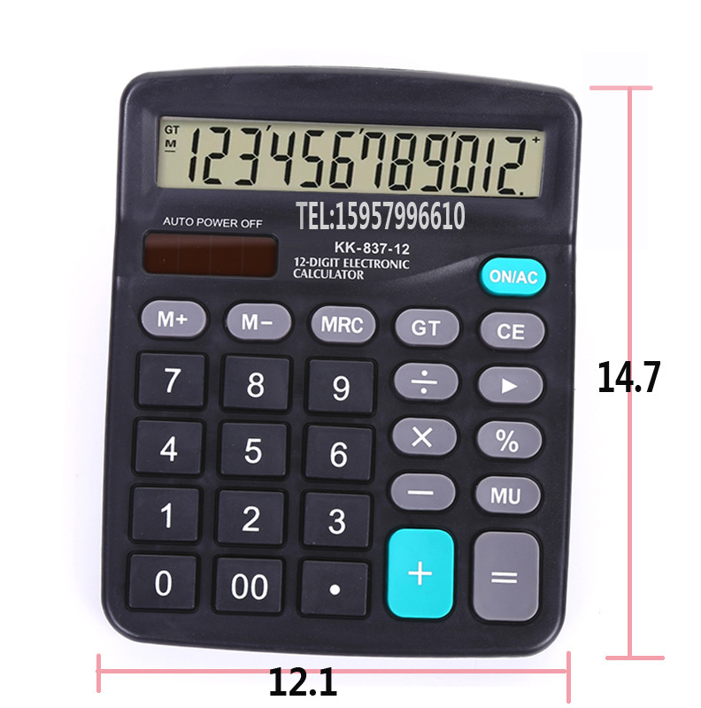 12-Digit  Power Handheld Desktop Calculator