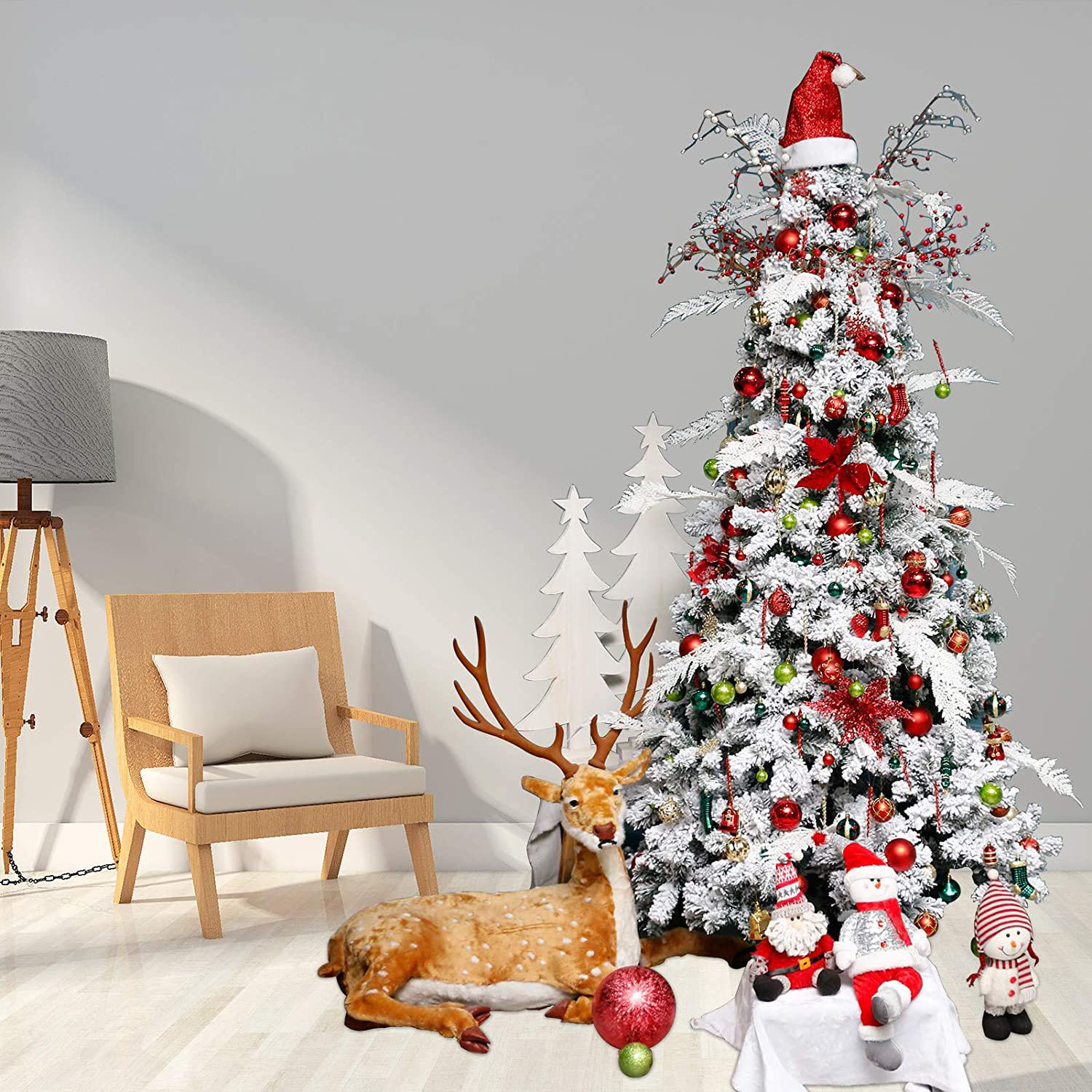 Holiday Bulbs Festive Wedding Hanging Ornaments Christmas Tree Decoration--8 cm