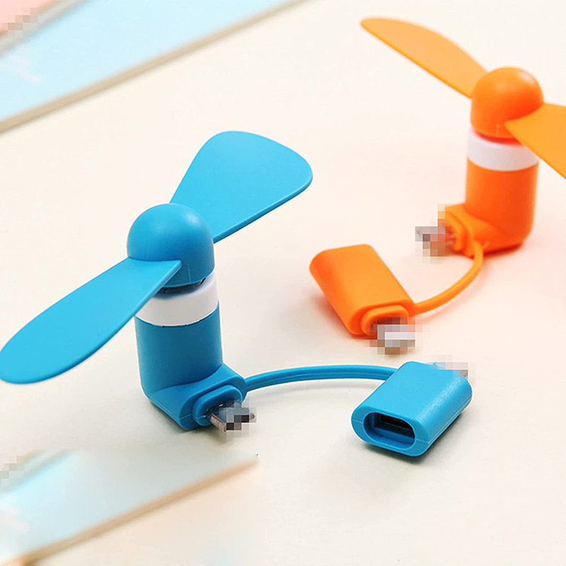 2 in 1 Portable Type C Port Mini Phone Fans