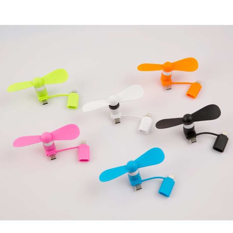 2 in 1 Portable Type C Port Mini Phone Fans