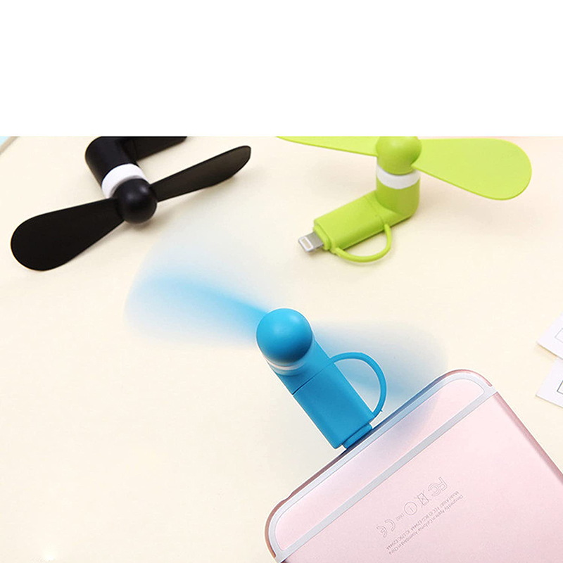 2 in 1 Portable Type C Port Mini Phone Fans