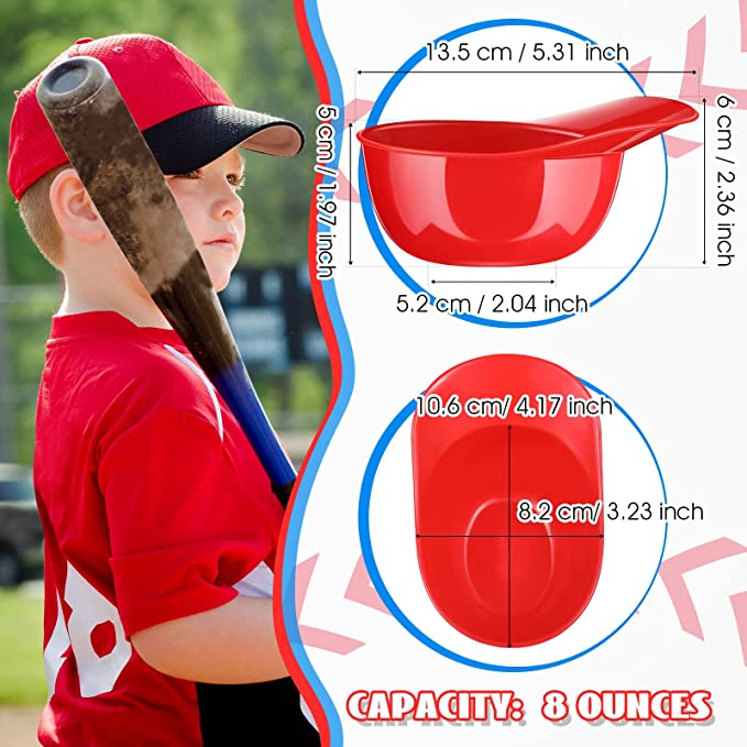 Plastic Baseball Helmet Cups for Birthday Party Dessert Serving Supplies