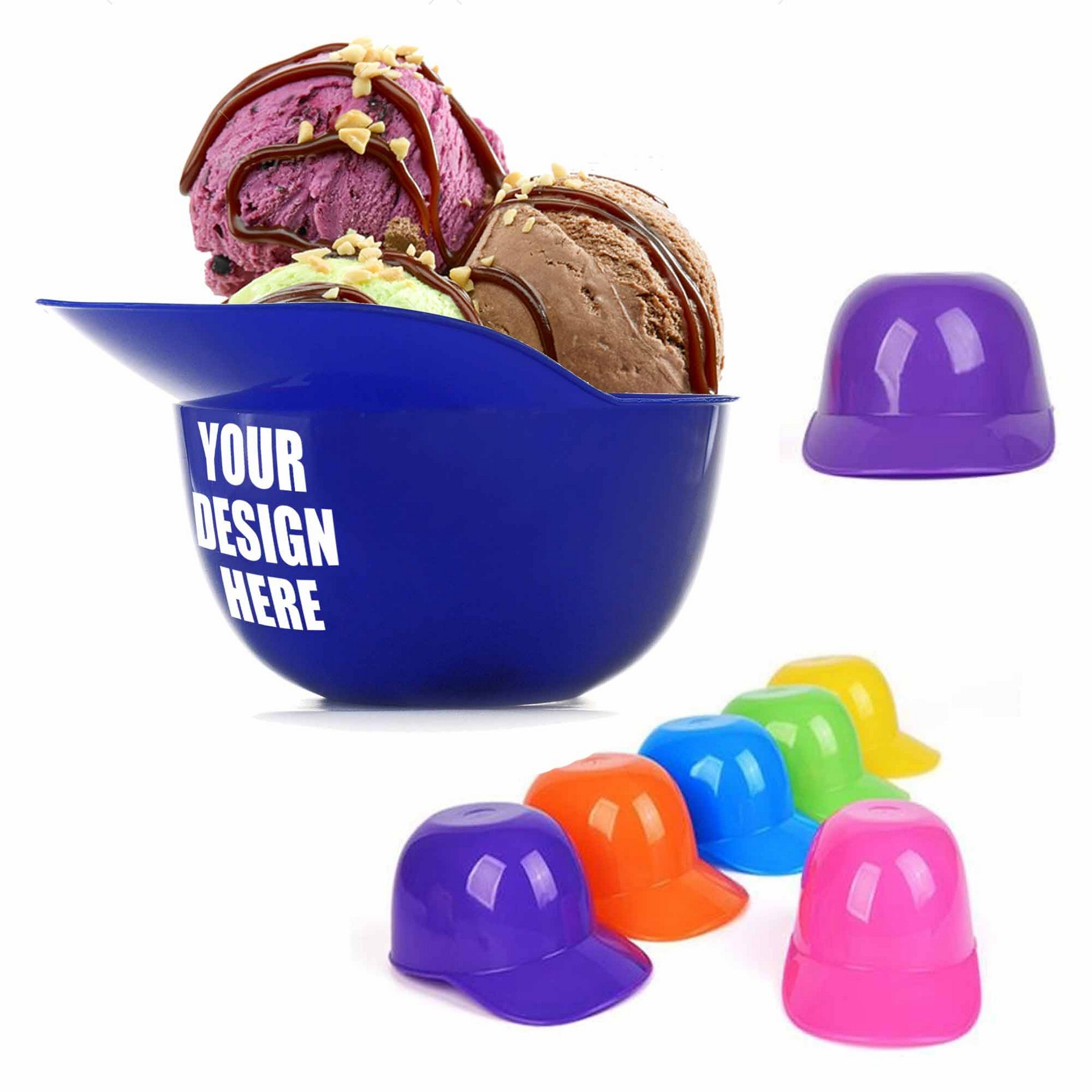 Plastic Baseball Helmet Cups for Birthday Party Dessert Serving Supplies