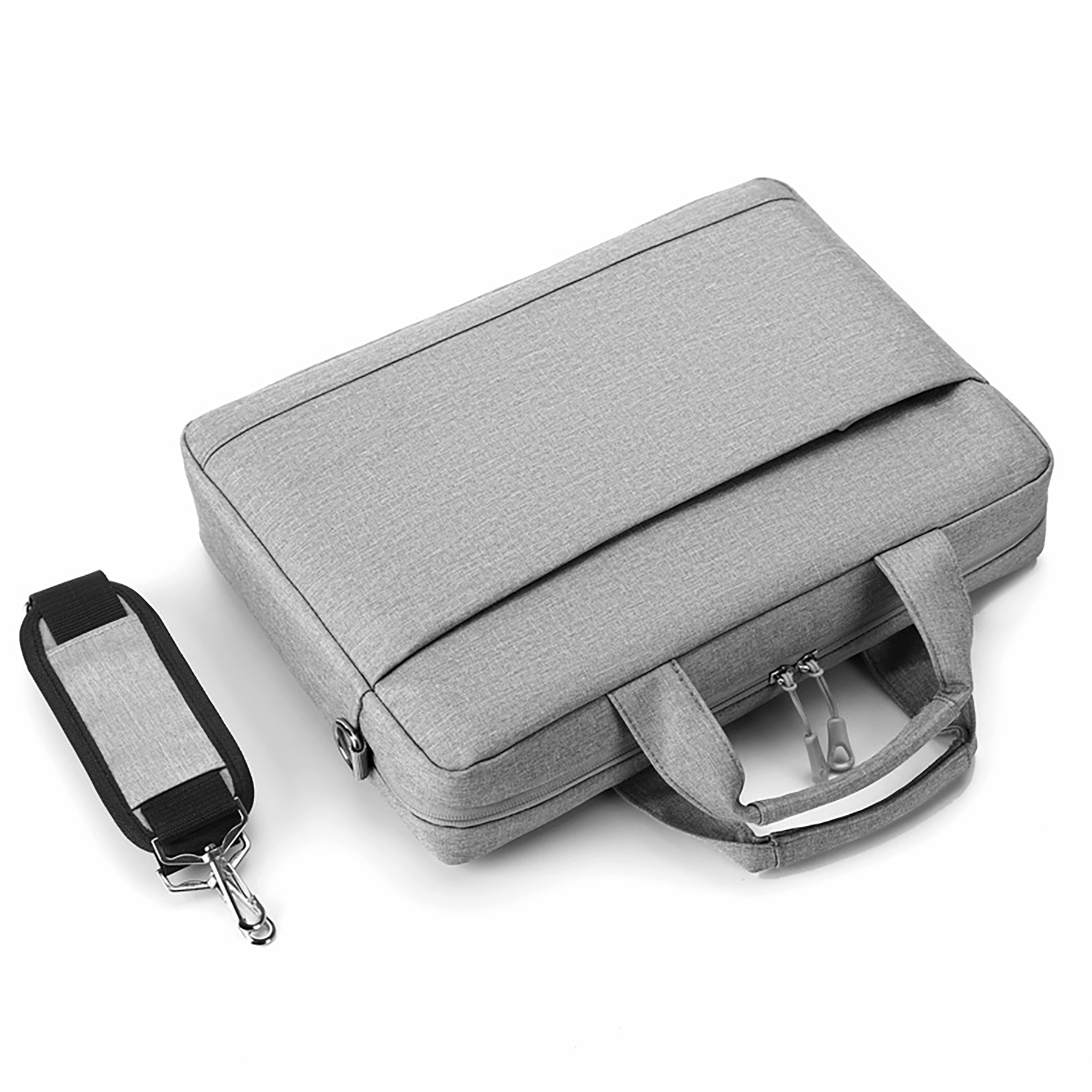 Laptop Shoulder Messenger Bag with Adjustable Depth at Bottom--15.6 Inch
