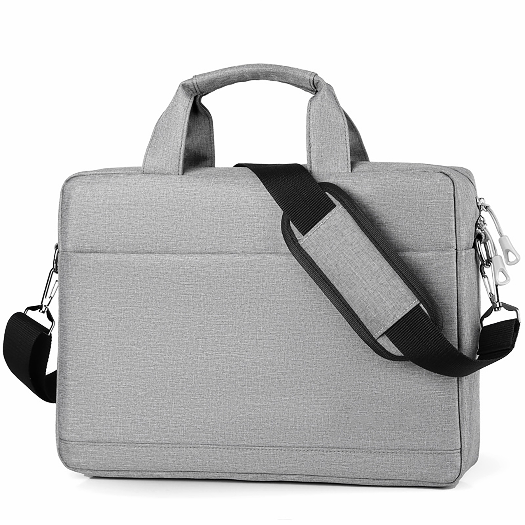Laptop Shoulder Messenger Bag with Adjustable Depth at Bottom--15.6 Inch