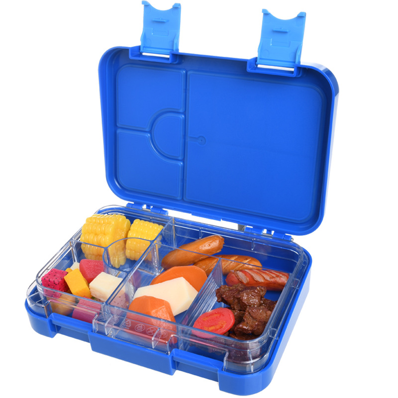 4-Compartment Bento-Style Lunch Box with Removable Divider