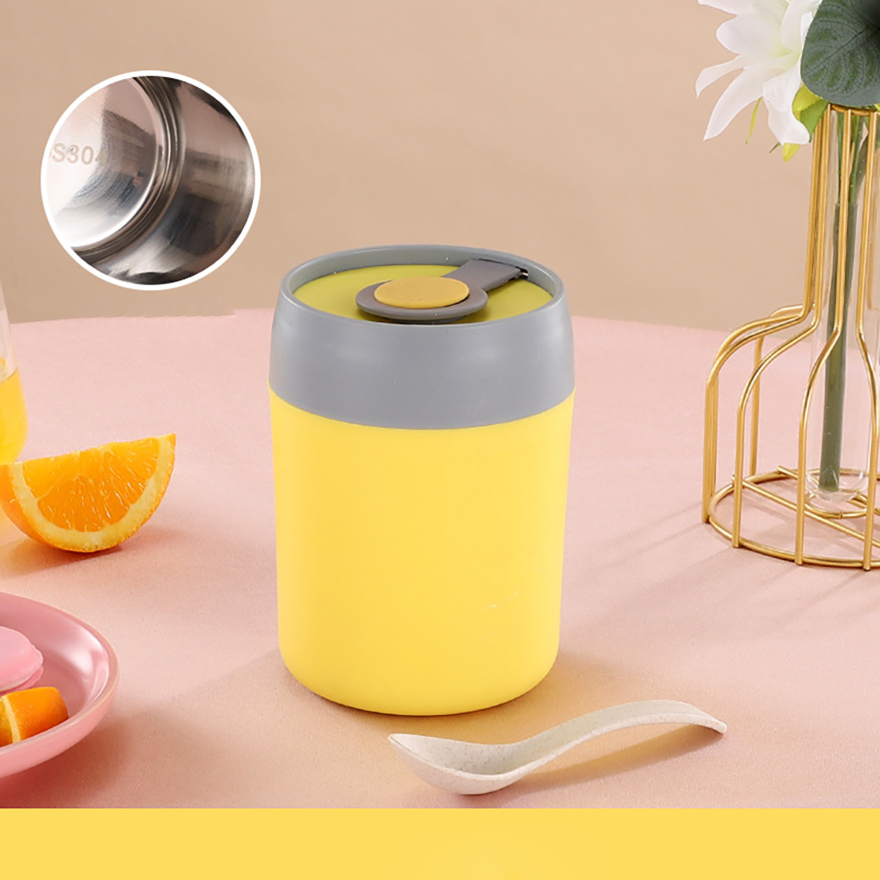 Stainless Steel Breakfast Cup with Handle Stainless Steel Breakfast Cup with Handle