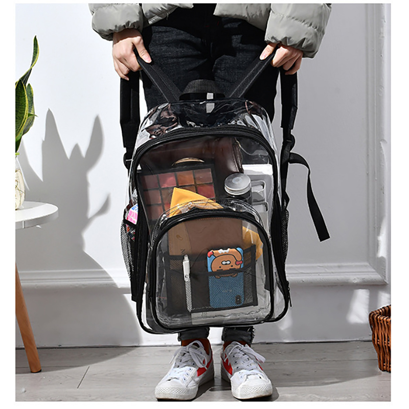 Clear PVC Backpack for Women Men