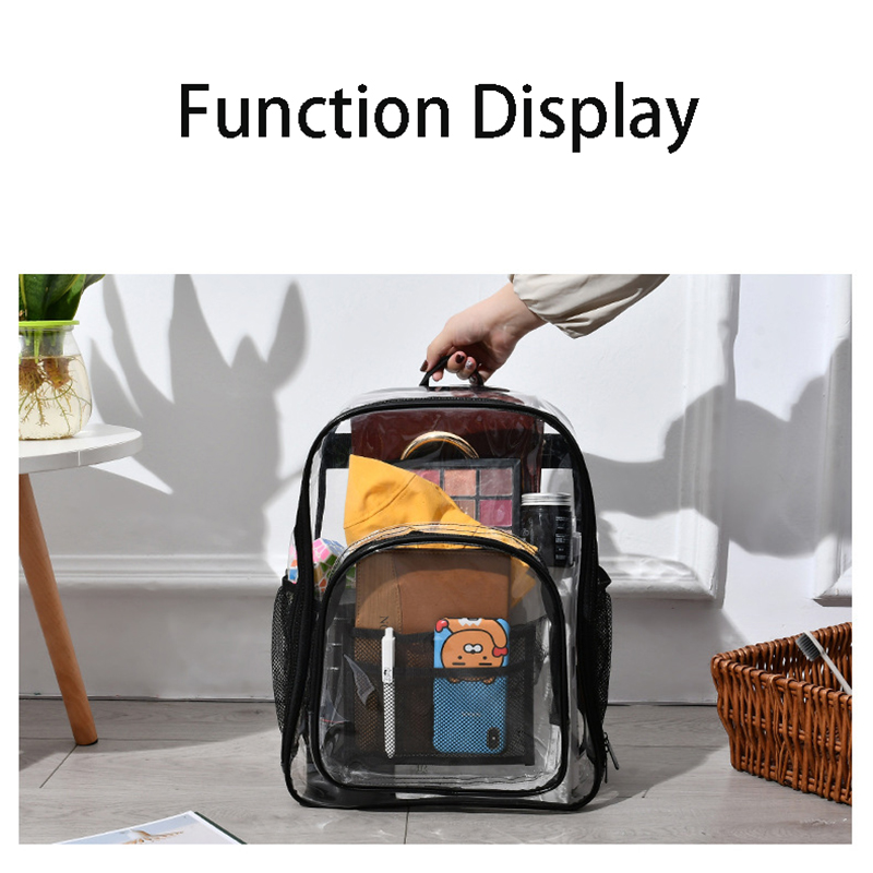 Clear PVC Backpack for Women Men