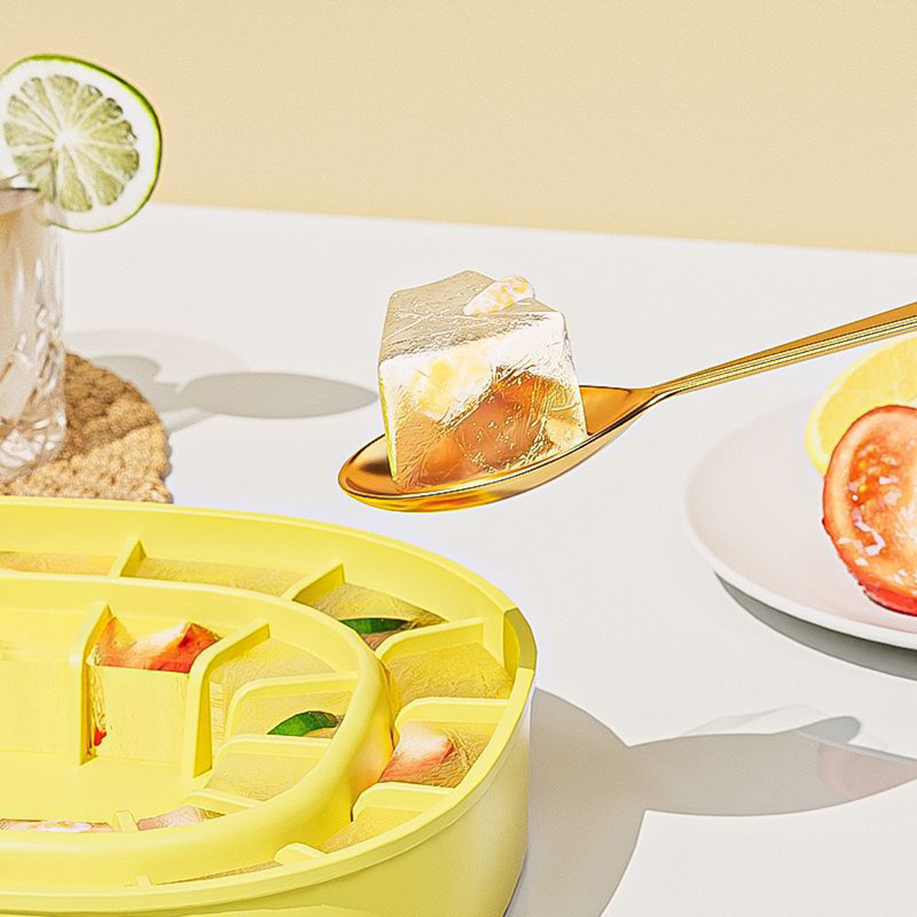Foldable Silicone Ice Cup with Lid