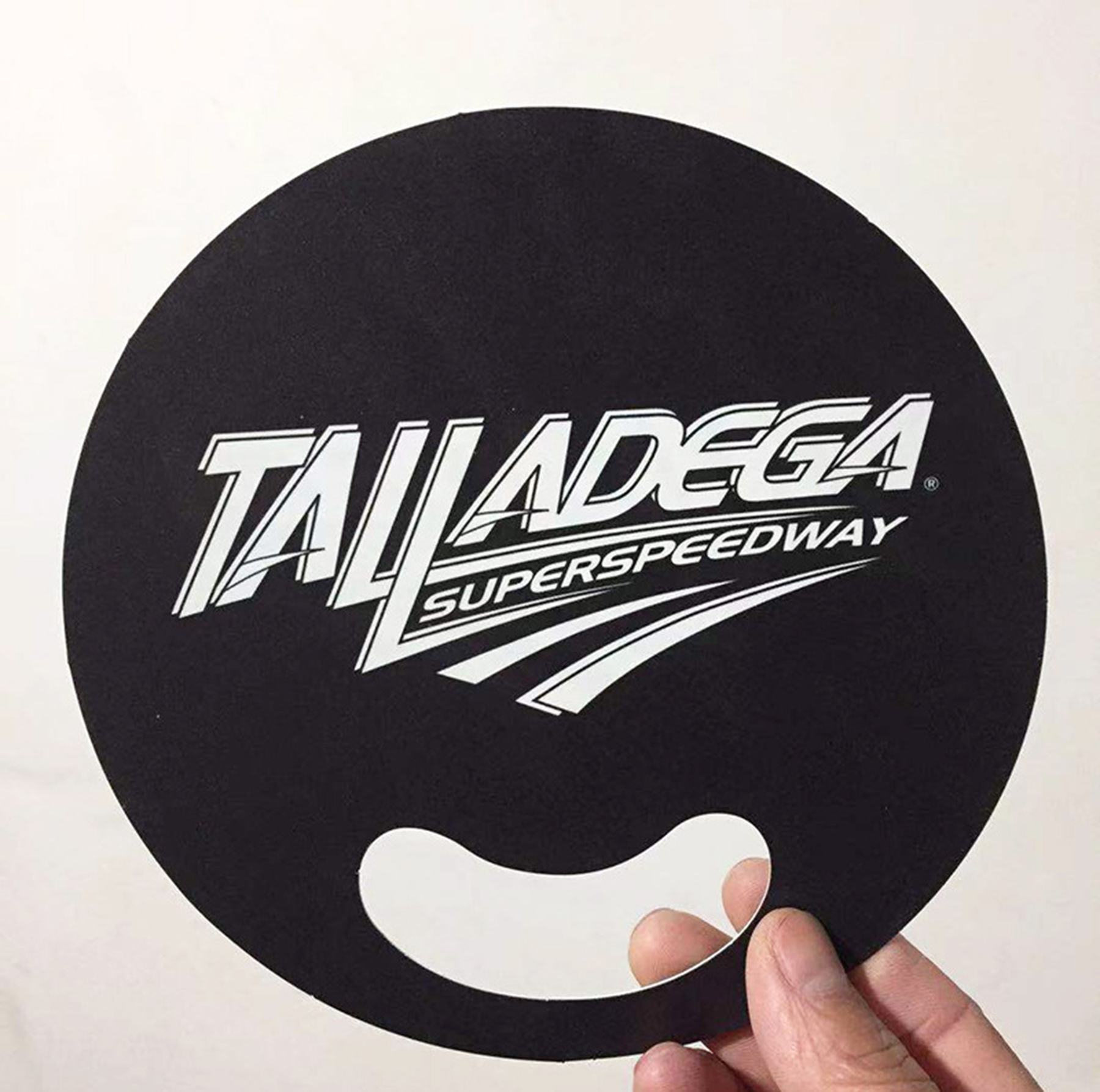 Plastic Round Hand Fan with Hole