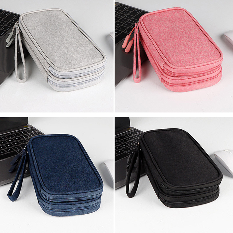 Small Waterproof Double-Layer Travel Cable Organizer Bag Electronic Accessories Small Waterproof Double-Layer Travel Cable Organizer Bag Electronic Accessories