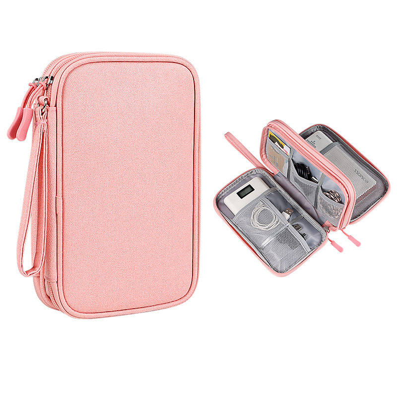 Small Waterproof Double-Layer Travel Cable Organizer Bag Electronic Accessories Small Waterproof Double-Layer Travel Cable Organizer Bag Electronic Accessories