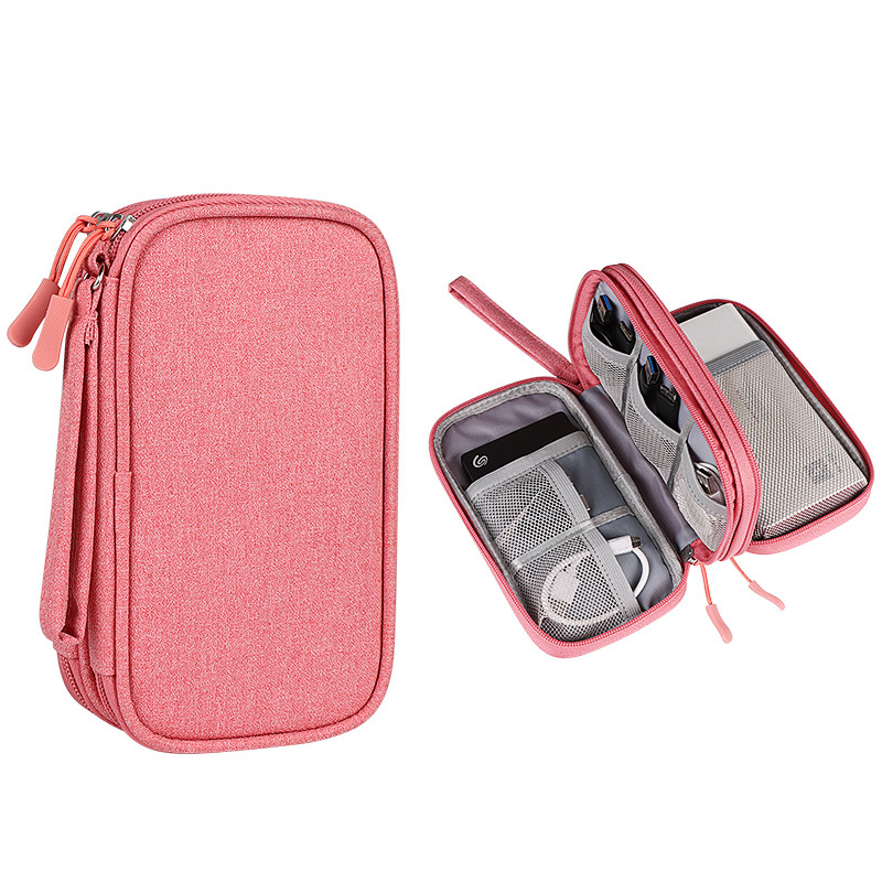 Small Waterproof Double-Layer Travel Cable Organizer Bag Electronic Accessories Small Waterproof Double-Layer Travel Cable Organizer Bag Electronic Accessories
