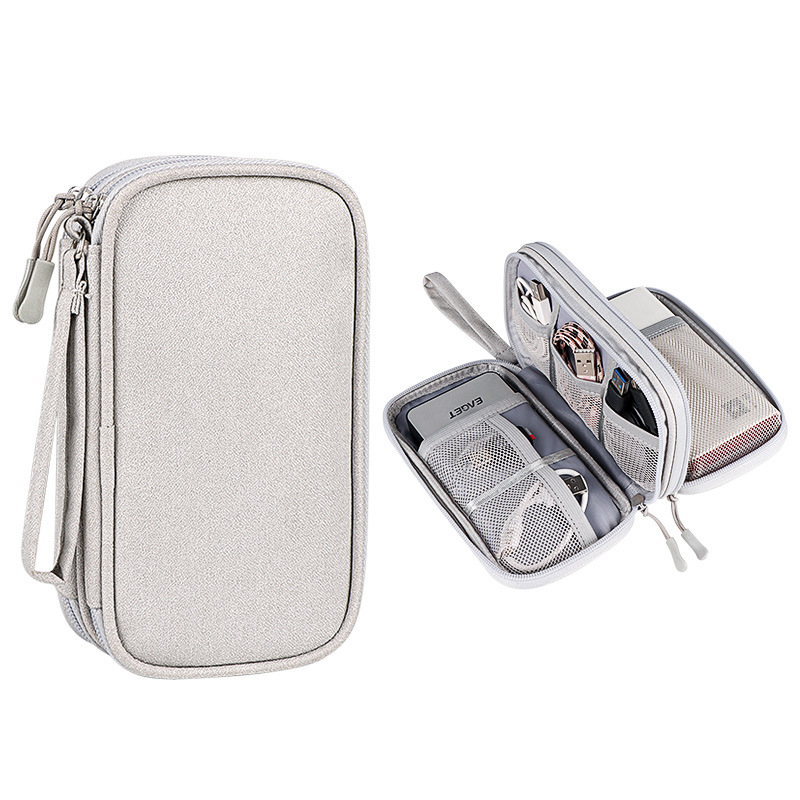 Small Waterproof Double-Layer Travel Cable Organizer Bag Electronic Accessories Small Waterproof Double-Layer Travel Cable Organizer Bag Electronic Accessories