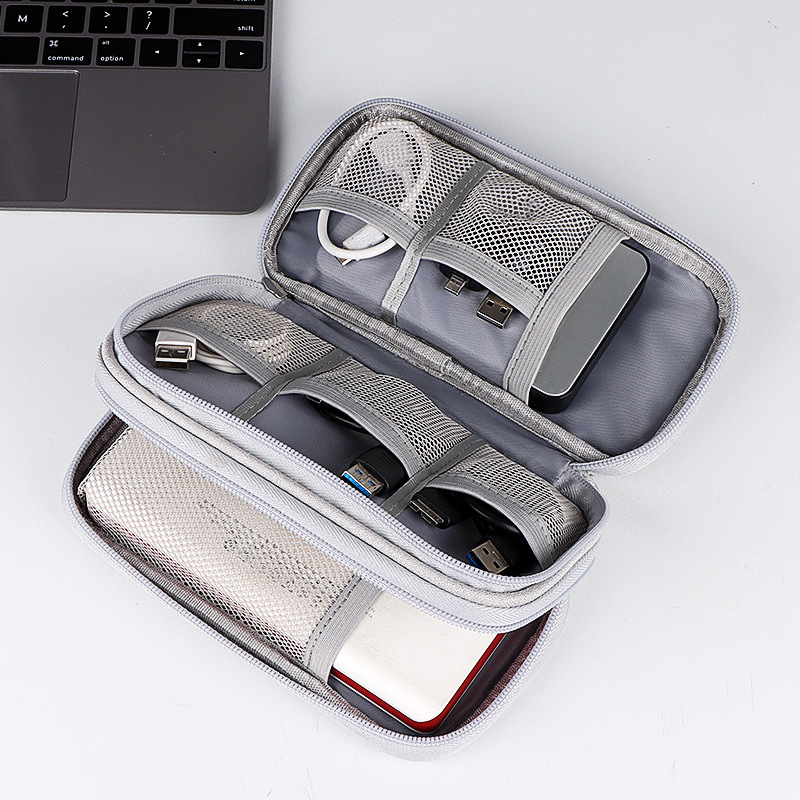 Small Waterproof Double-Layer Travel Cable Organizer Bag Electronic Accessories Small Waterproof Double-Layer Travel Cable Organizer Bag Electronic Accessories