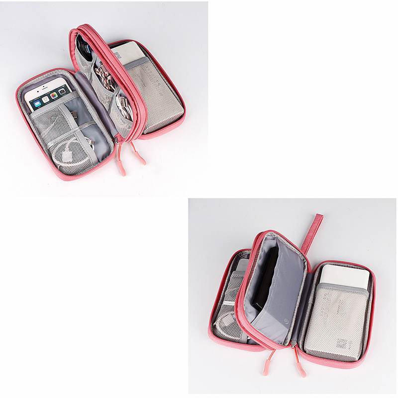 Small Waterproof Double-Layer Travel Cable Organizer Bag Electronic Accessories Small Waterproof Double-Layer Travel Cable Organizer Bag Electronic Accessories