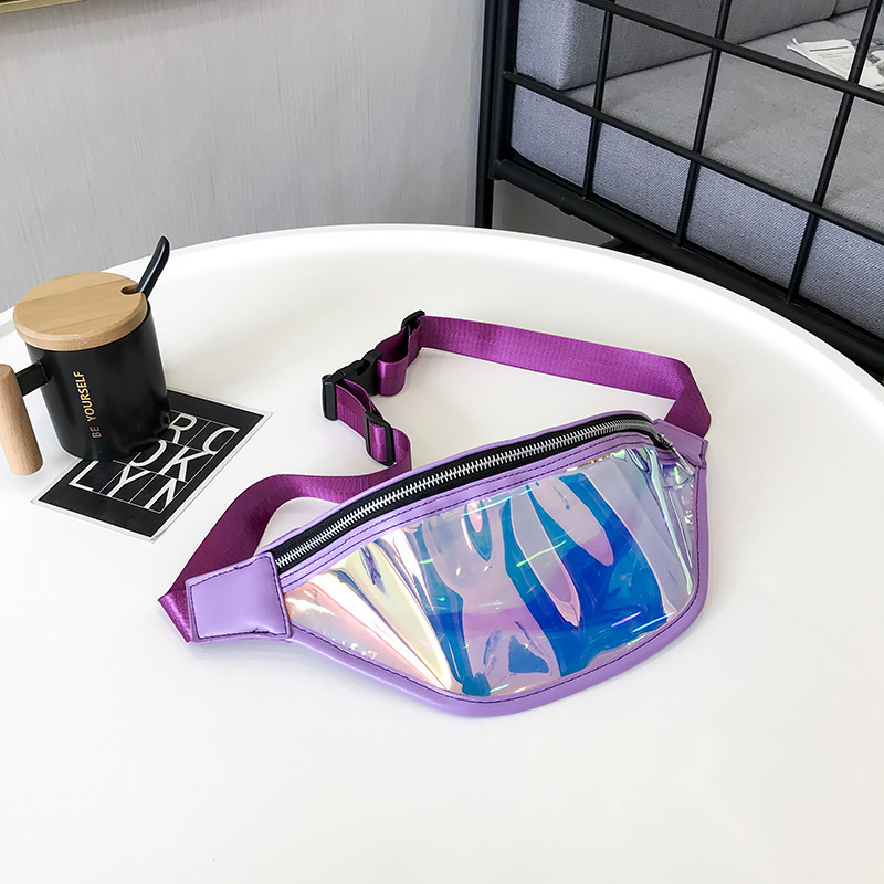 TPU Holographic Neon Fanny Pack Clear Waist Belt Bag 
