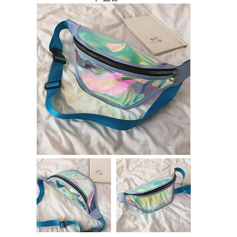 TPU Holographic Neon Fanny Pack Clear Waist Belt Bag 