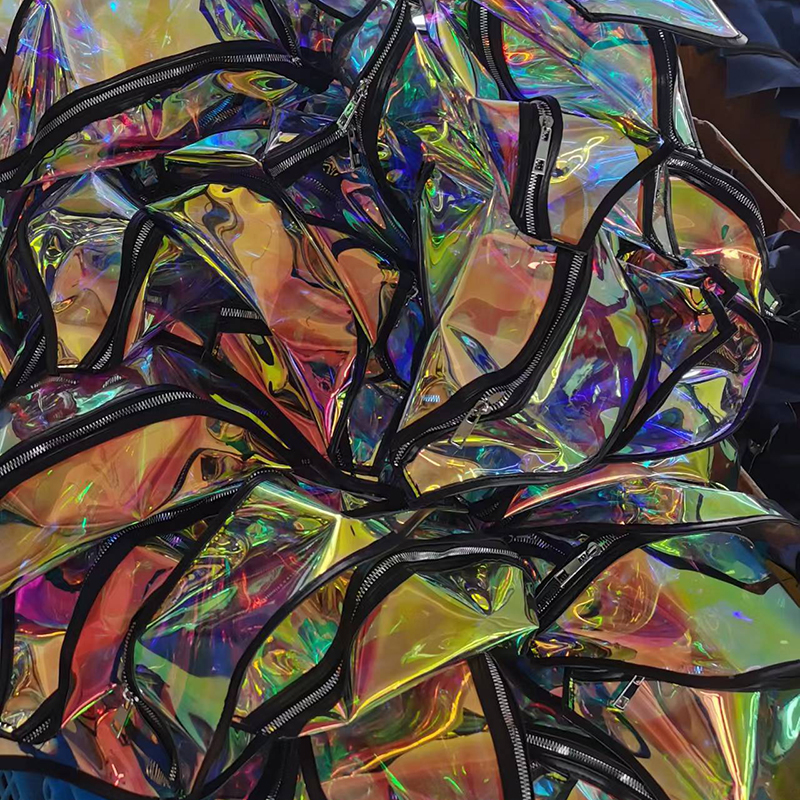 TPU Holographic Neon Fanny Pack Clear Waist Belt Bag 