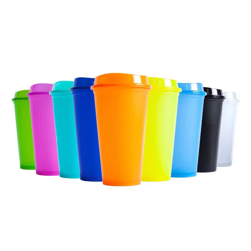 16oz Color-changing PP Cup Stadium Cup Tumbler w/Lid