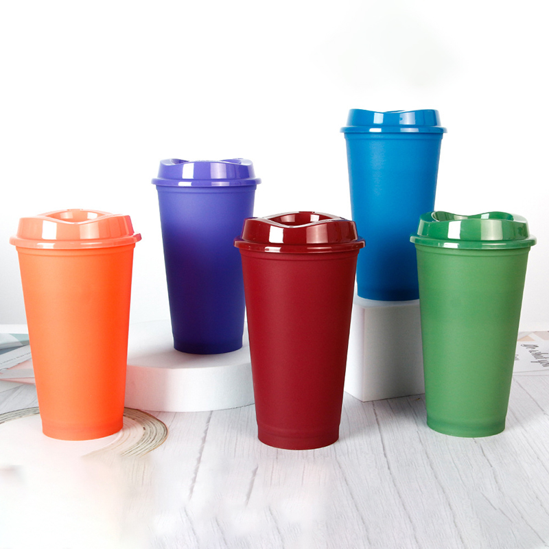 16oz Color-changing PP Cup Stadium Cup Tumbler w/Lid