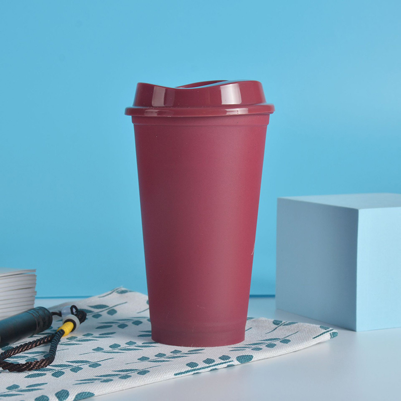 16oz Color-changing PP Cup Stadium Cup Tumbler w/Lid
