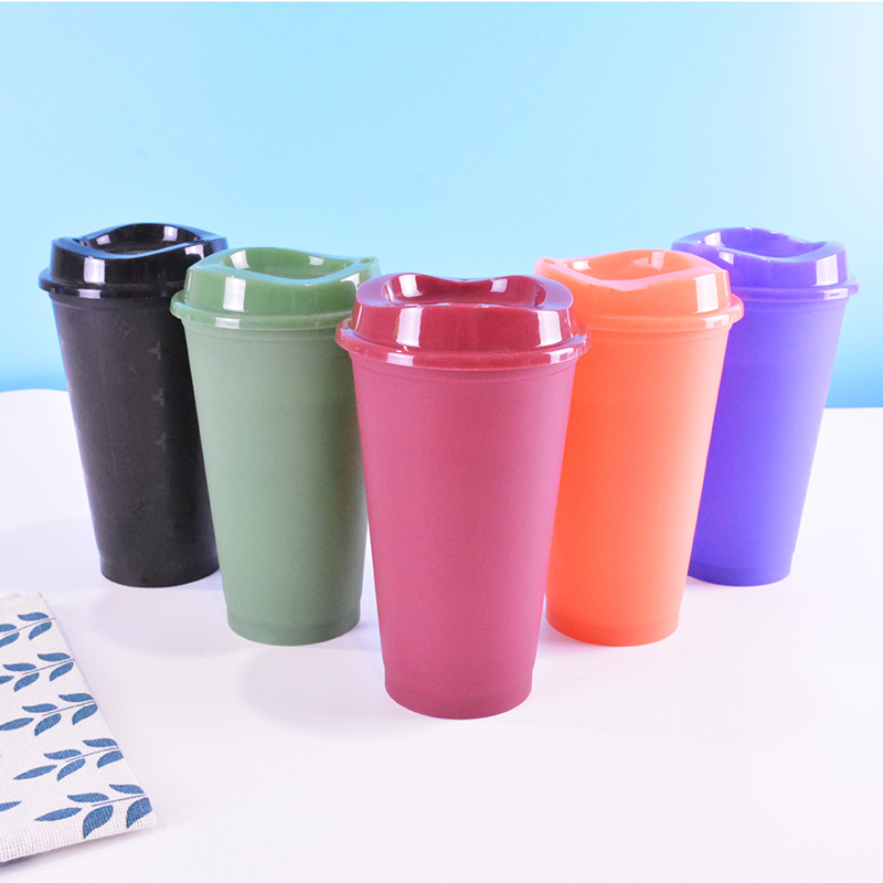 16oz Color-changing PP Cup Stadium Cup Tumbler w/Lid
