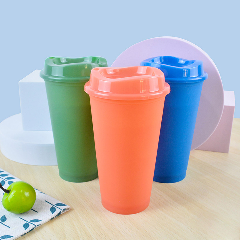 16oz Color-changing PP Cup Stadium Cup Tumbler w/Lid