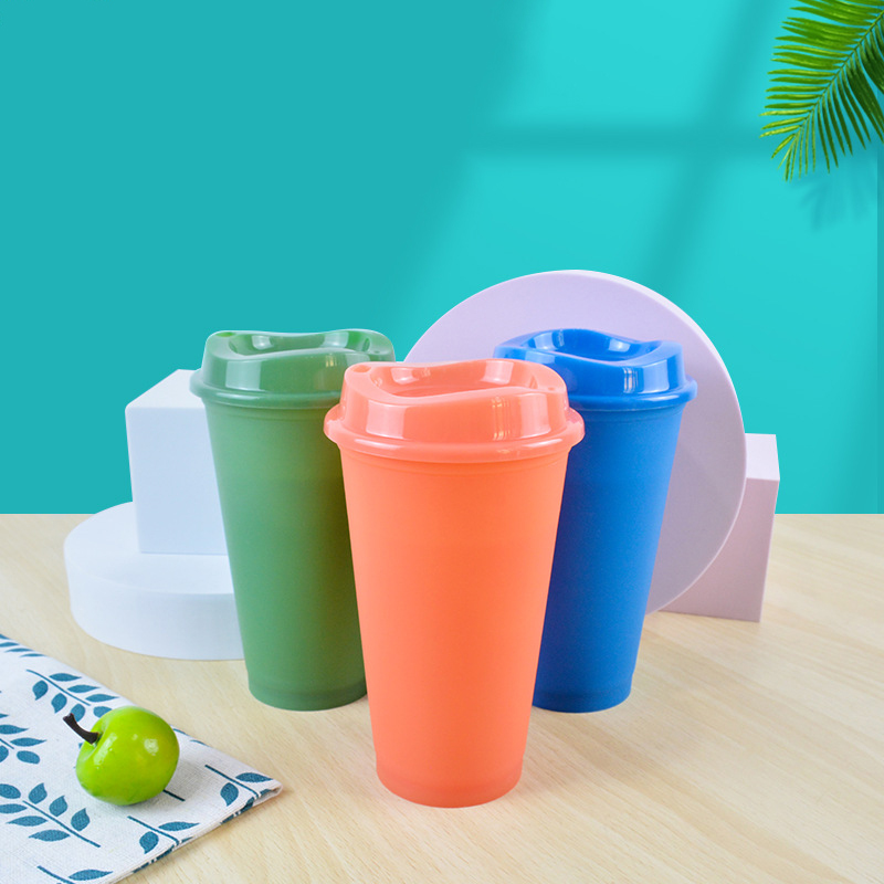 16oz Color-changing PP Cup Stadium Cup Tumbler w/Lid