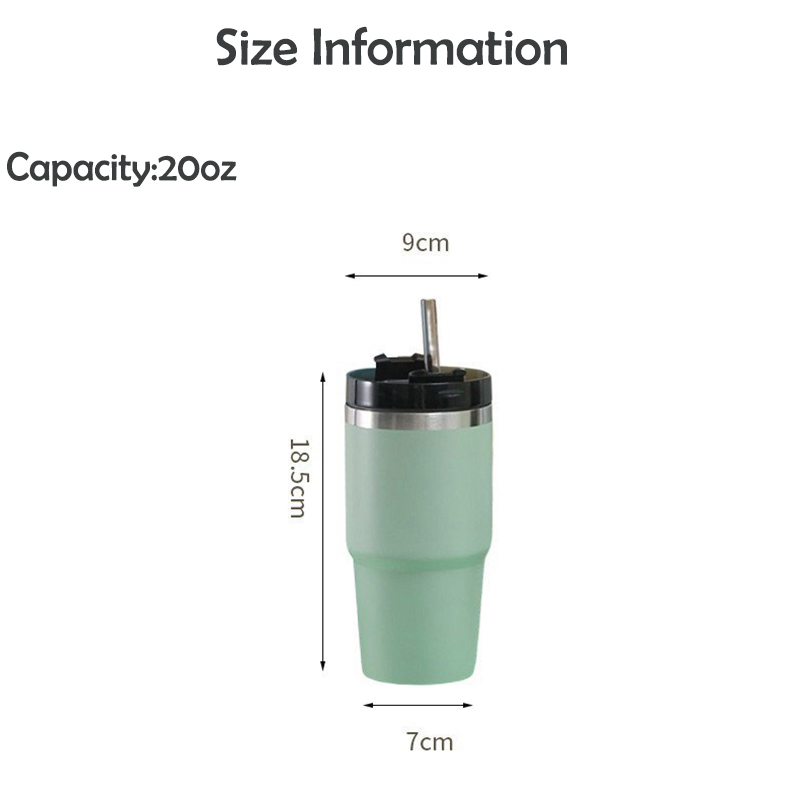 20oz Double Wall Vacuum Insulated Tumbler W/Lids Straws 20oz Double Wall Vacuum Insulated Tumbler W/Lids Straws