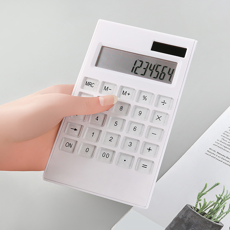 12-Digit Dual Power Handheld Desktop Calculator