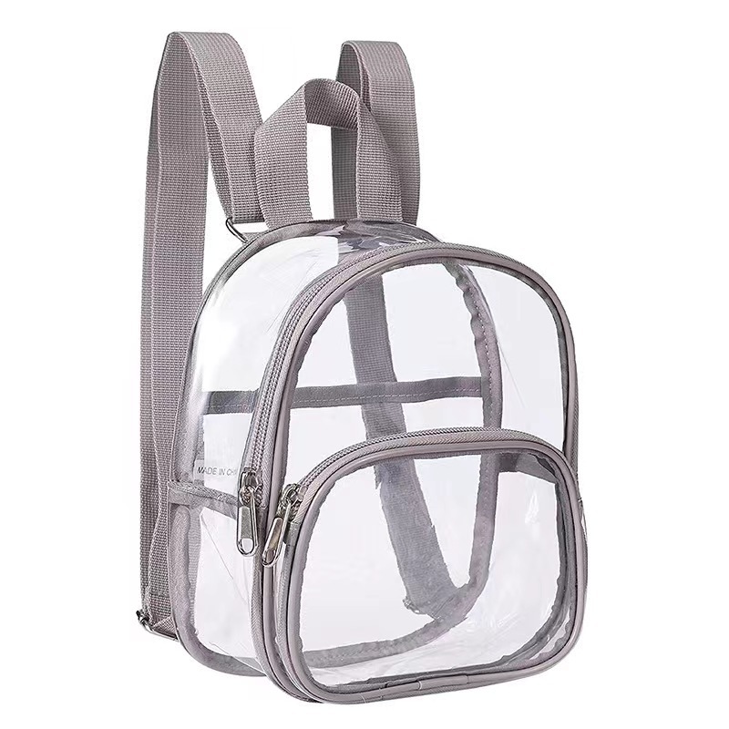 PVC Clear Mini Backpack Stadium Transparent Bookbag PVC Clear Mini Backpack Stadium Transparent Bookbag