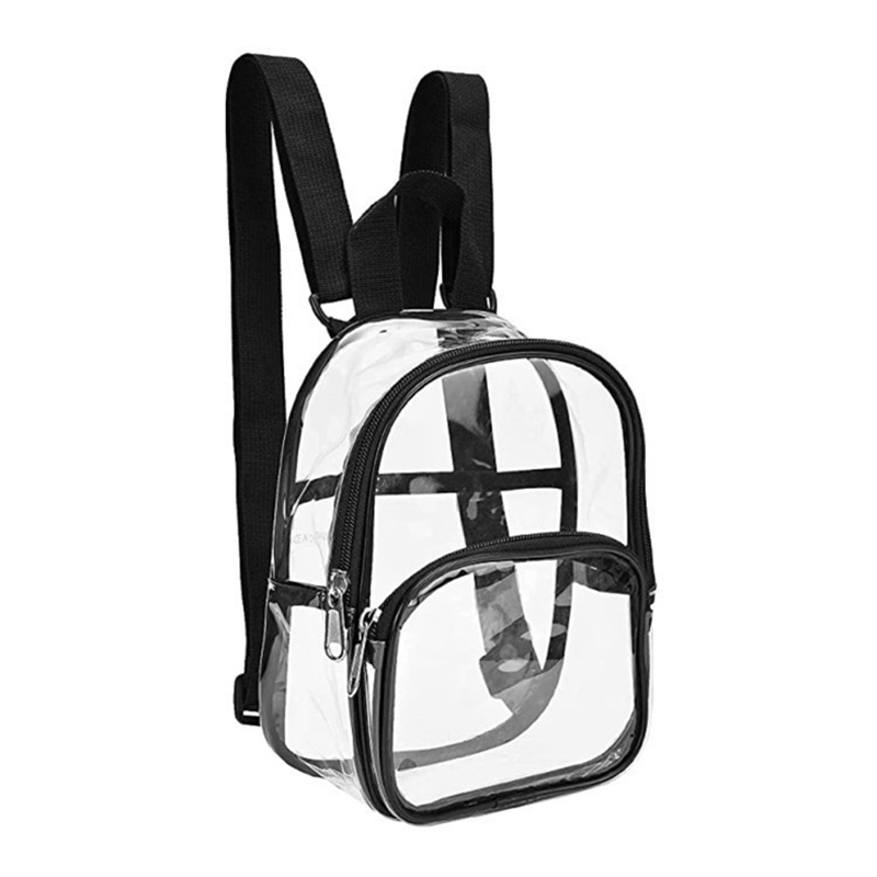PVC Clear Mini Backpack Stadium Transparent Bookbag PVC Clear Mini Backpack Stadium Transparent Bookbag