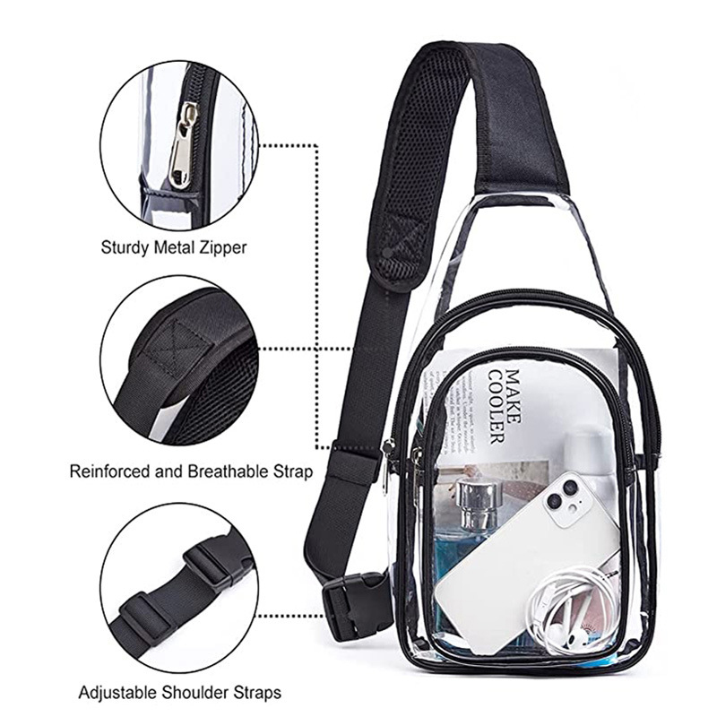 Mini Clear Sling Bag PVC Crossbody Shoulder Backpack