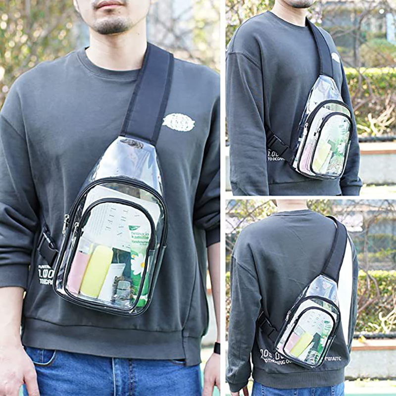 Mini Clear Sling Bag PVC Crossbody Shoulder Backpack