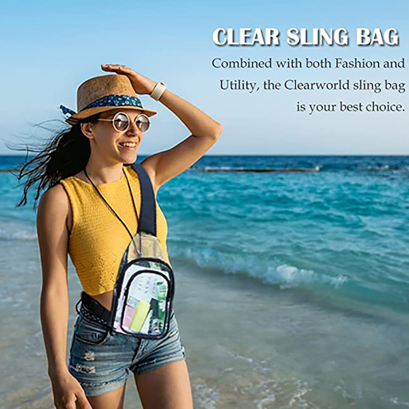 Mini Clear Sling Bag PVC Crossbody Shoulder Backpack