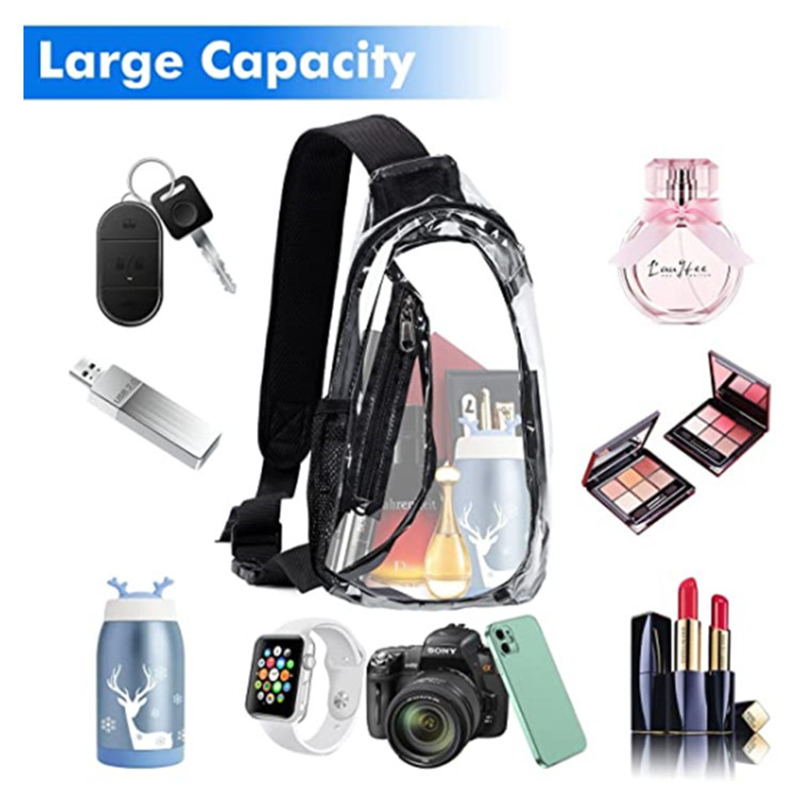 Clear Sling Bag Stadium Approved Transparent Casual Chest Daypack