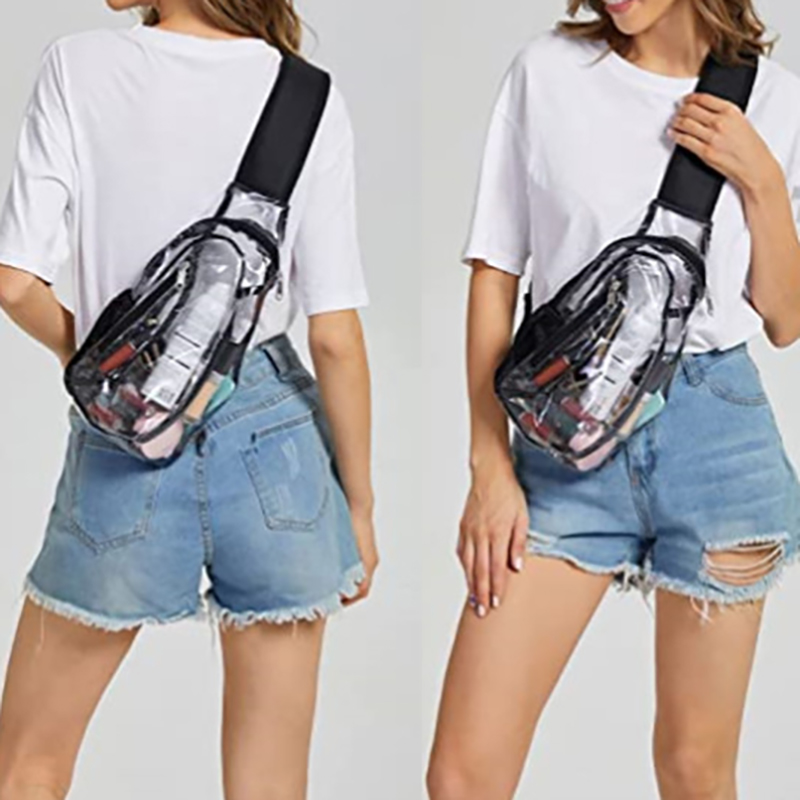 Clear Sling Bag Stadium Approved Transparent Casual Chest Daypack