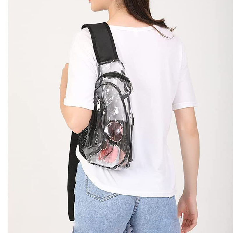 Clear Sling Bag Stadium Approved Transparent Casual Chest Daypack