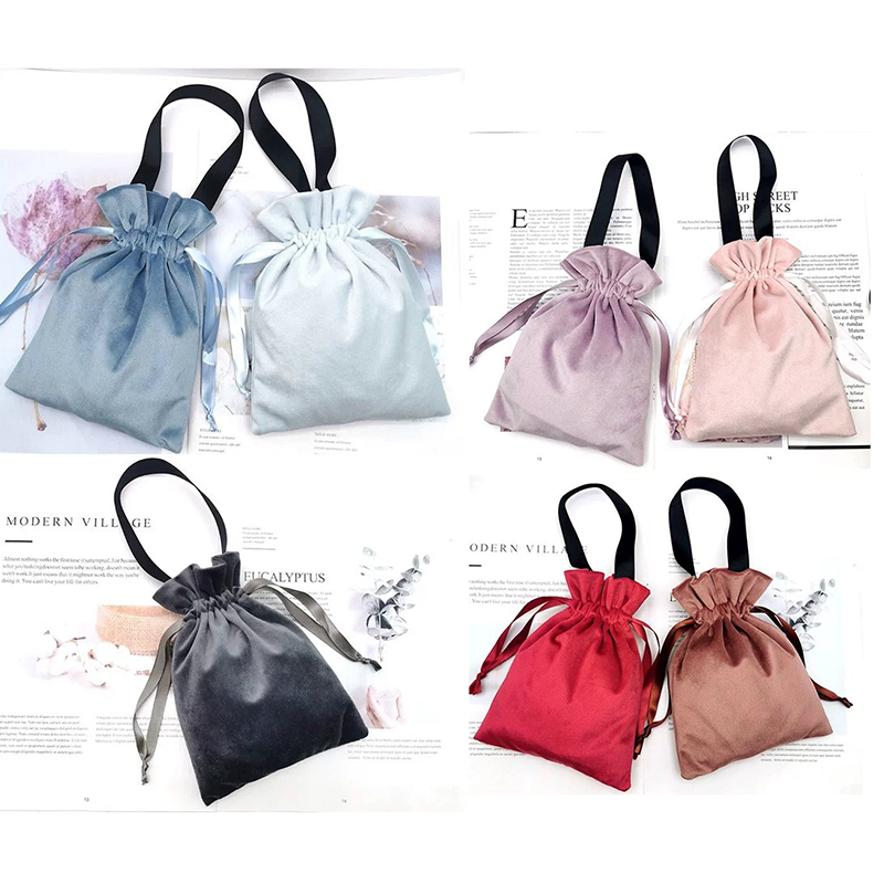 Gift Bags Jewelry Velvet Pouches Velvet Drawstring Pouches 