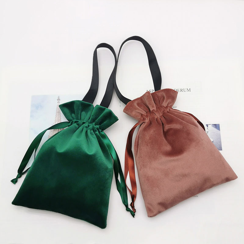 Gift Bags Jewelry Velvet Pouches Velvet Drawstring Pouches 
