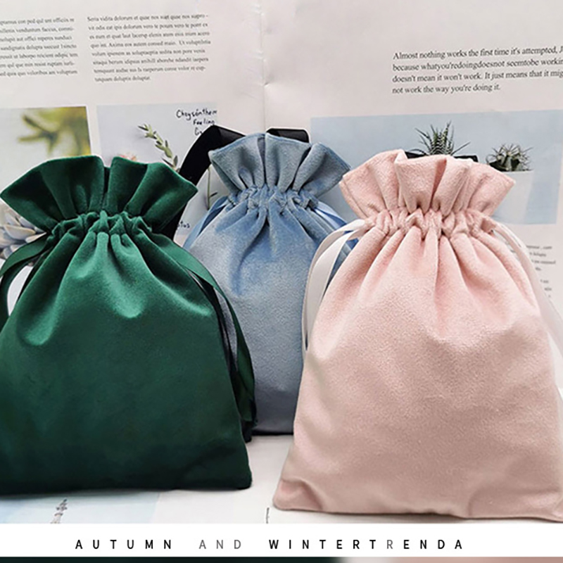 Gift Bags Jewelry Velvet Pouches Velvet Drawstring Pouches 